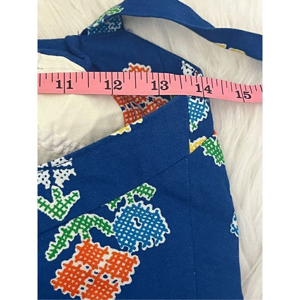 Malia Honolulu Vintage 60s Blue Floral Halter Dress XS - Picture 8 of 13